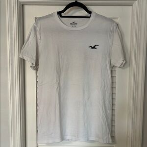 Hollister White Short Sleeve Tee With Back Design